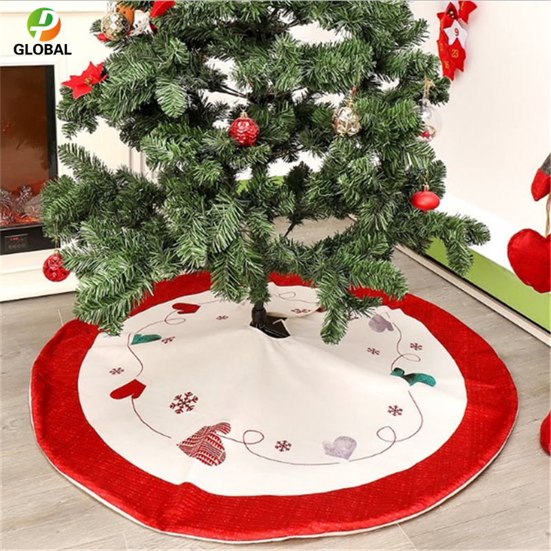 

D&P 1Pcs 120CM Christmas Tree Skirts Fur Carpet Merry Christmas Decoration for Home Natal Natal Tree Skirts New Year Decoration