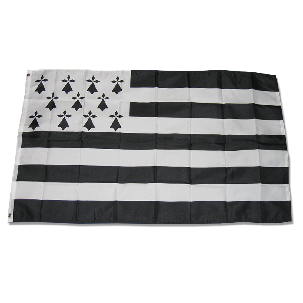 

Bretagne flag region of france Flag 3x5FT banner 100D 150X90CM Polyester brass grommets custom flag, Free Shipping