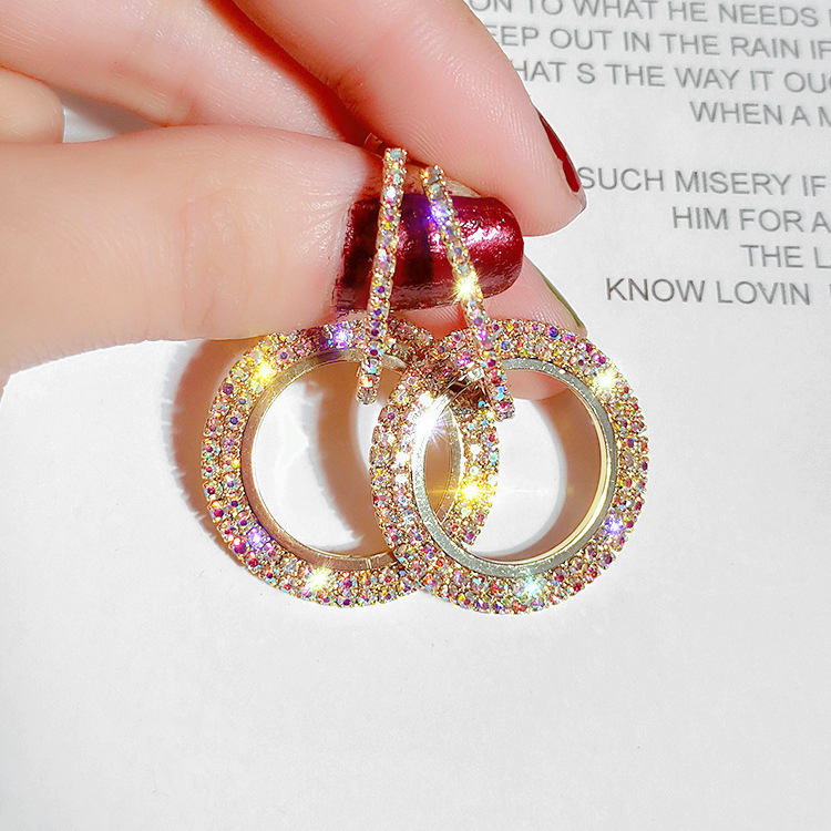 

Christmas Gifts Women 2020 Cute Sexy Hoop Earrings 925 Sterling Silver Needle Jewelry Fashion Accessories Elegant Crystal Rhinestone Ladies
