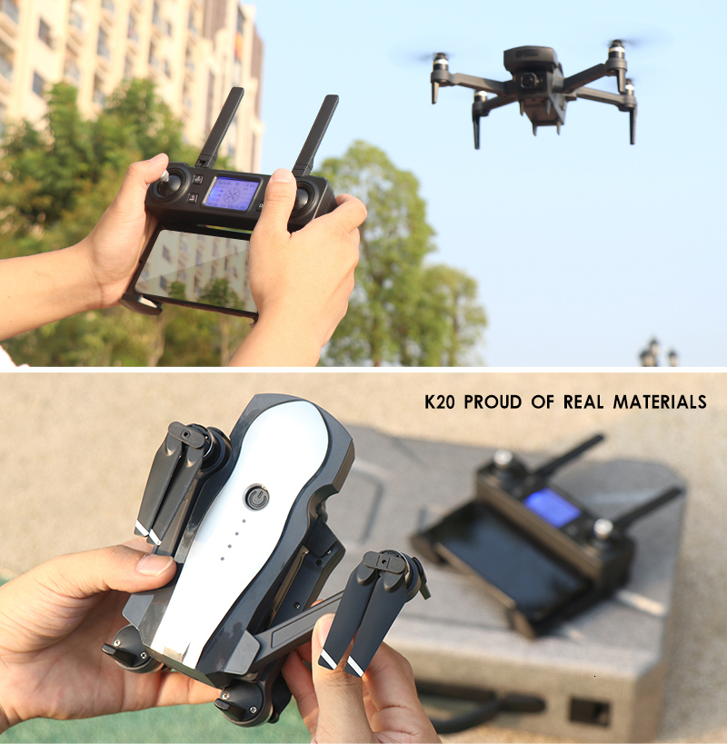 2020 Xkj New Drone K20 Brushless Motor 5g Gps Drone With 4k Hd Dual Camera Professional Foldable Quadcopter 1800m Rc Distance Toy T191111 From