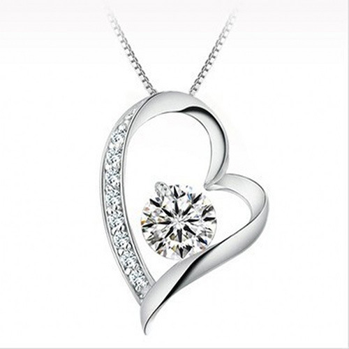 cristal autrichienne de haute qualité diamants amour pendentif coeur Collier tendance Classe Femmes Filles Mode Lady Swarovski Elements Bijoux N1