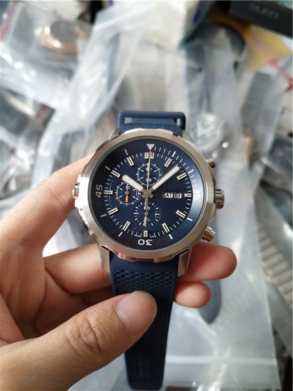 2020 New Fashion quartz Men's Stainless Steel Quartz Stopwatch luxury mens Watches Wristwatches Rubber Strap I24-image-529515640