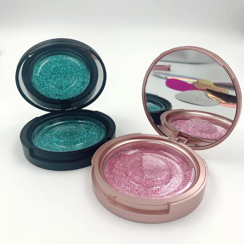 

New 10pcs 3D False Eyelash Packaging Box Eyelashes Lash Case Empty Eyelashes Packaging Circle Box with Mirror Extension