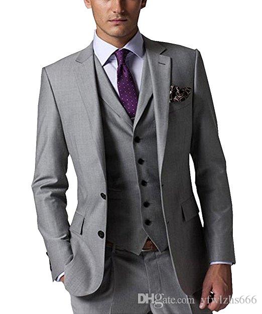

Classic Notch Lapel Wedding Tuxedos Slim Fit Suits For Men Groomsmen Suit Three Pieces Cheap Prom Formal Suits (Jacket+Pants+Vest+Tie) 634, Same as image