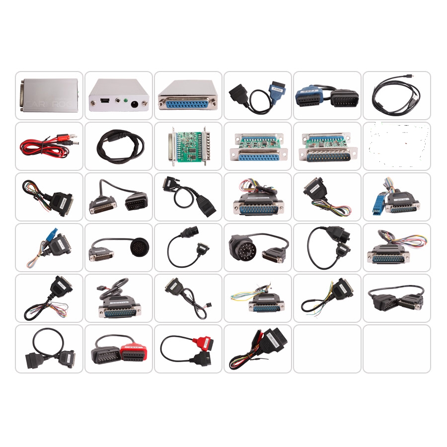 

Carprog V10.93 Full Newest Version with 21 Adapters Auto repair tool carprog