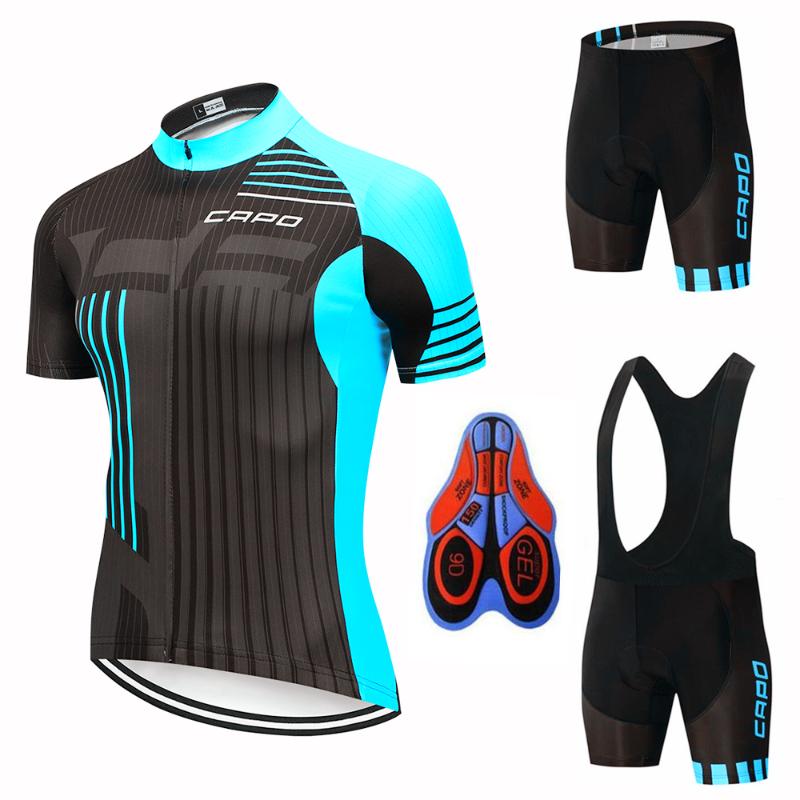 

2020 NEW CAPO Pro Cycling Jerseys Set Summer Cycling Wear Mountain Bike Clothes Bicycle Clothing MTB Bike Clothing Suit, Pic color
