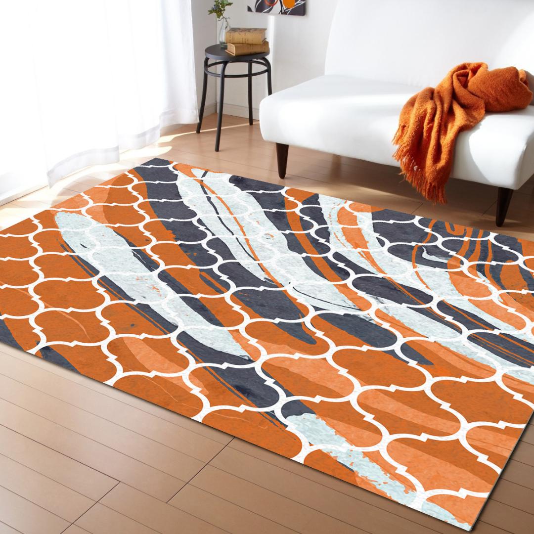 

Abstract Solid Geometry Modern Carpets for living room Rectang Rugs Large Anti-slip Safety Carpet, As pic