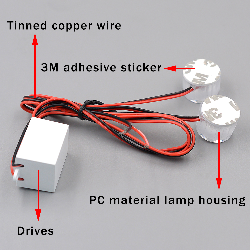 Mini Dual Motorcycle Eagle Cat Eye Light 12- 85V Indicator Lamp Tail Warning Signal Light White Constantly Bright Burst Flash-image-489856876