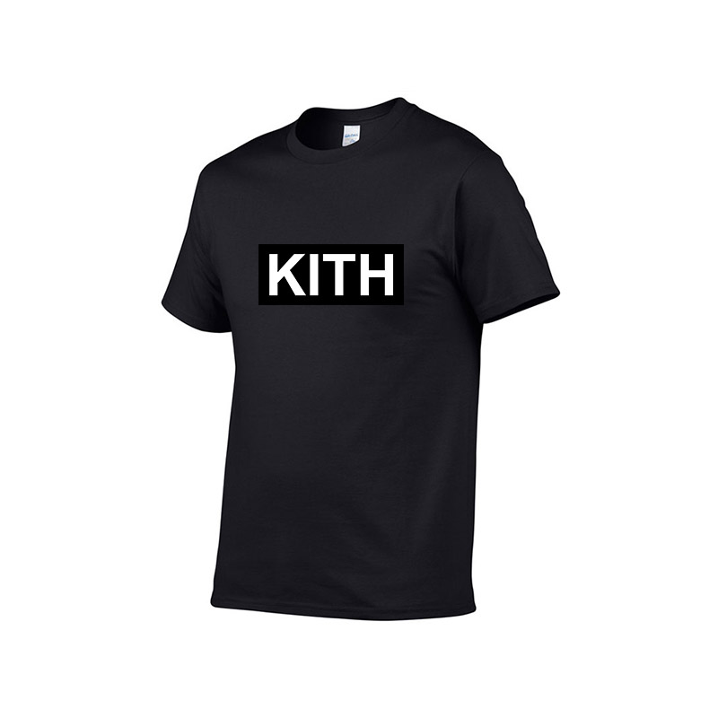 

Men' clothing summer men' T-shirt KITH fashion alphabet printing T-shirt cool short-sleeved round neck neck tee men men women white black, Dark gray