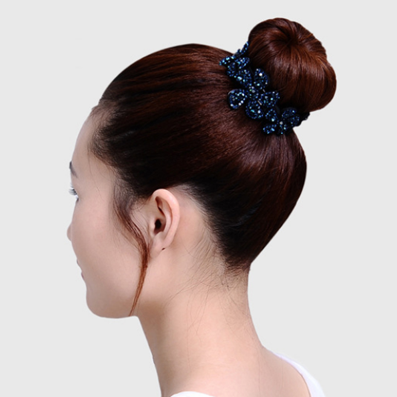 Fashion New Crystal Meatball Women Hair Claws Headwear Flower