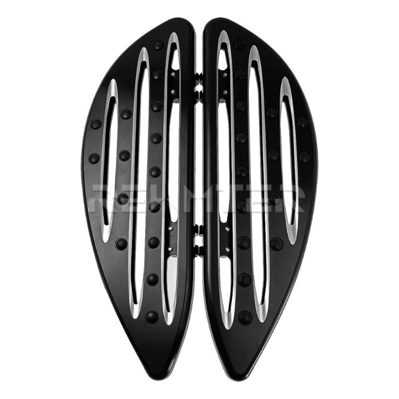 

Motorcycle Black Chrome Driver Stretched Front Floorboards Fit For Touring 2014-20