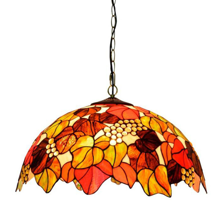 

Modern Fashion Tiffany Pendant Lamp Dinner Room Living Room Bedroom Hanging Lamp Fixture Pastoral Village Chandelier