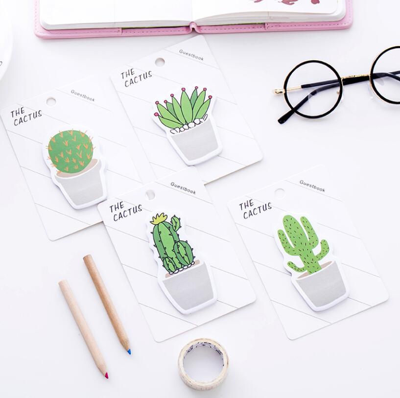 

Cute Cactus Memo Supplies Sticky Note Accessories School Book Stickers Pad N Note Memo Office Sticker Paper Stationery Mjldp