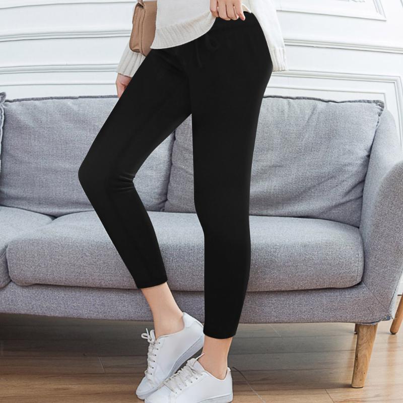 

Women Pants Push Up Sexy Hip Solid Trousers Pants For Women Fashion Pure Color Elastic Leggings for girl #3, Black