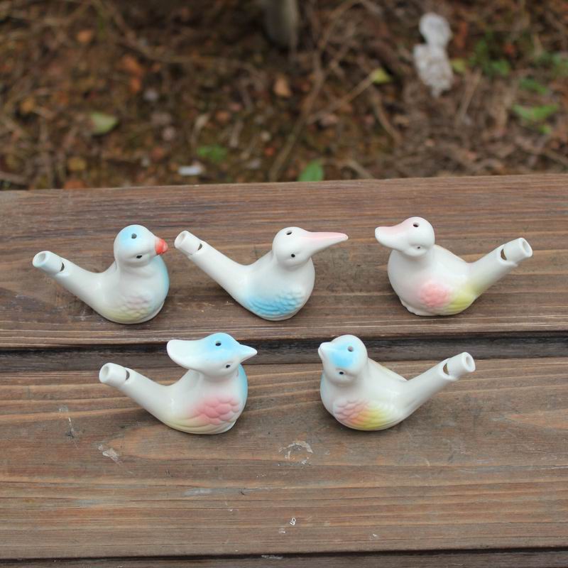 

New Fashion Water Bird Clay Ceramic Glazed Bird Whistle Noise Maker Birds Random Style Sent