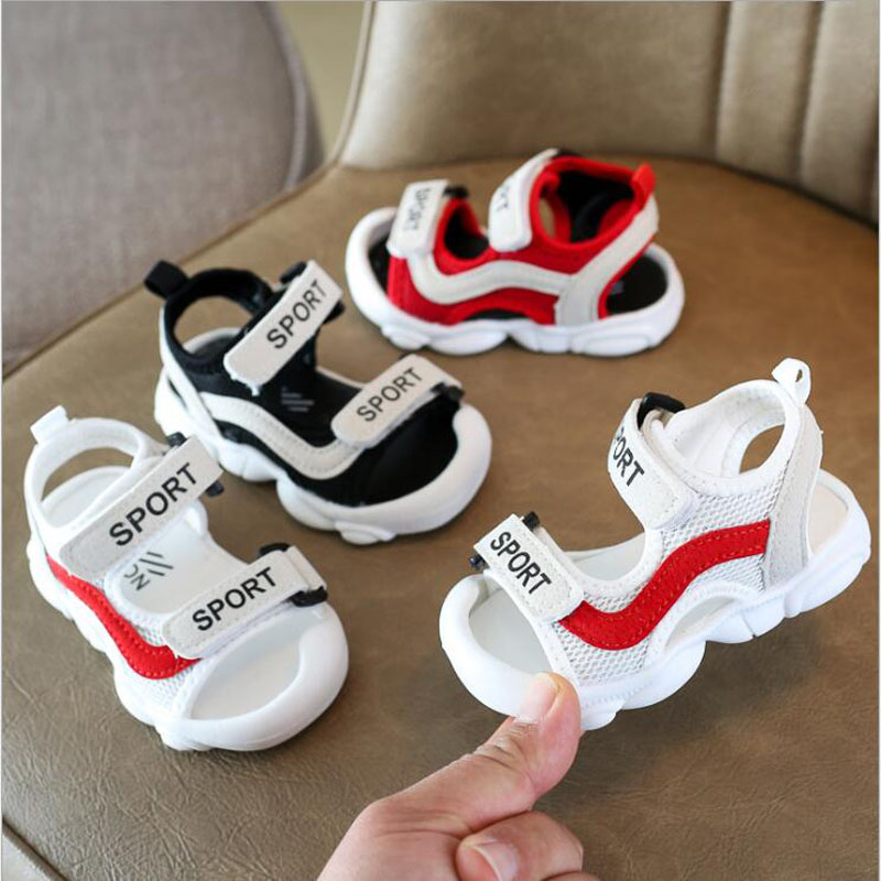 

Summer Baby Sandals Mesh Breathable Baby Boys Girls Shoes Beach Sandals Closed Toe Sport Infant Toddler Shoes Kids, Black