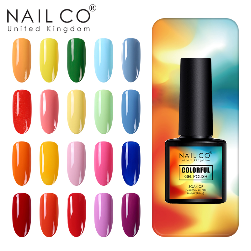 

NAILCO Gel Polish 8ml Color Manicure Semi Permanent Vernis Lacquer Coat UV LED Gel Varnish Soak Off Nail Art Nail Polish Oil, 3049
