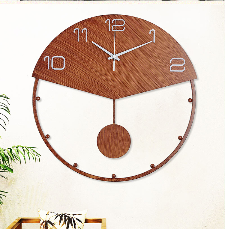 

Nordic Black Wall Clock Art Metal Living Room Creative Pendulum Clock Gift Idea Horloge Murale Home Decoration DD55WC