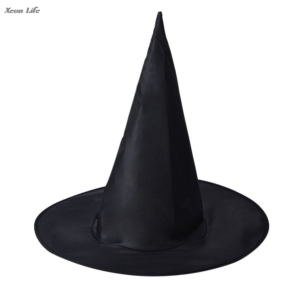 

5Pcs Adult Womens Black Witch Hat For Halloween Costume Accessory