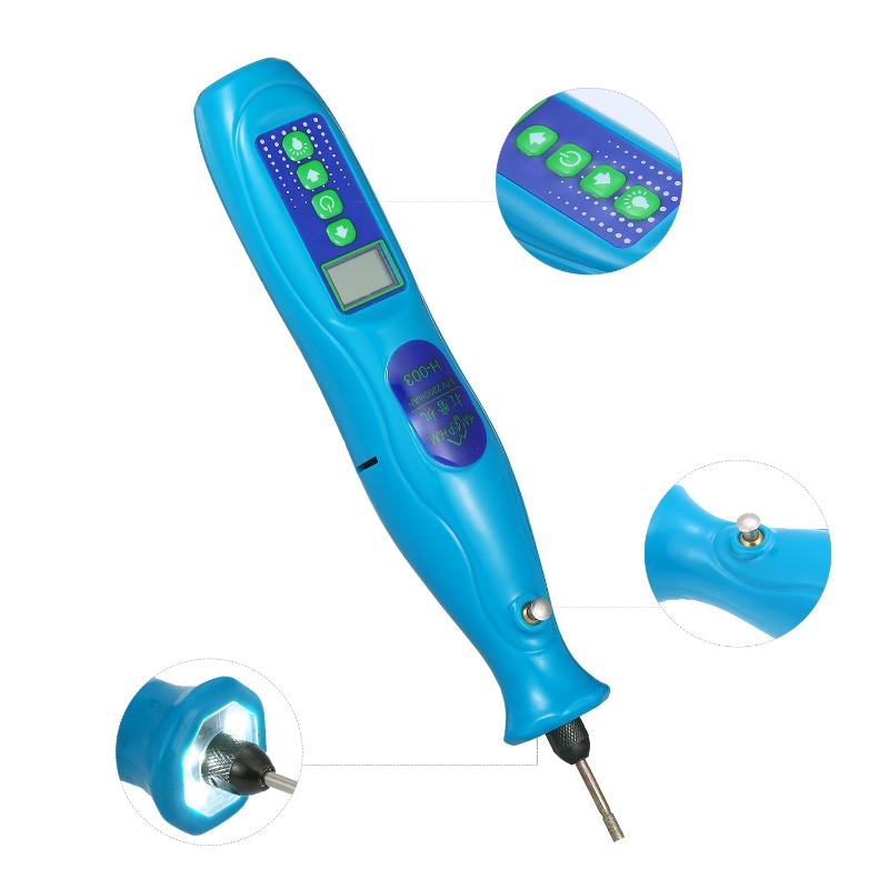 

Digital Display Screen LED Lighting Electric Grinder Digital Display Electric Grinder Speed H-003 Turquoise Tool
