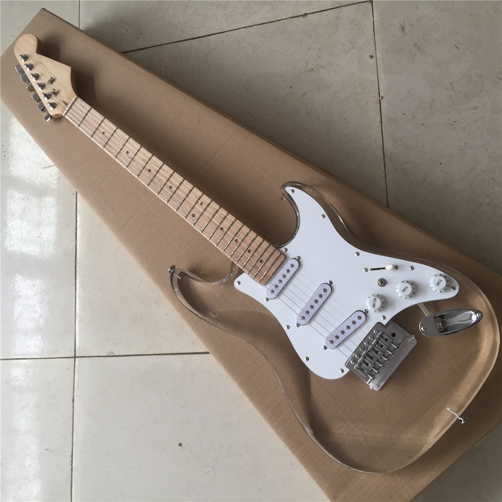 

High quality Acrylic guitar with LED lightsCustom electric guitar fr7830065