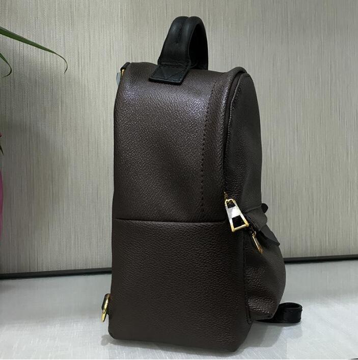 

Top Grade Cute Lady Fashion Knapsack Classics Palm Springs Backpack Mini genuine leather children Girls backpack women leather designer bags, Brown flowers & letters