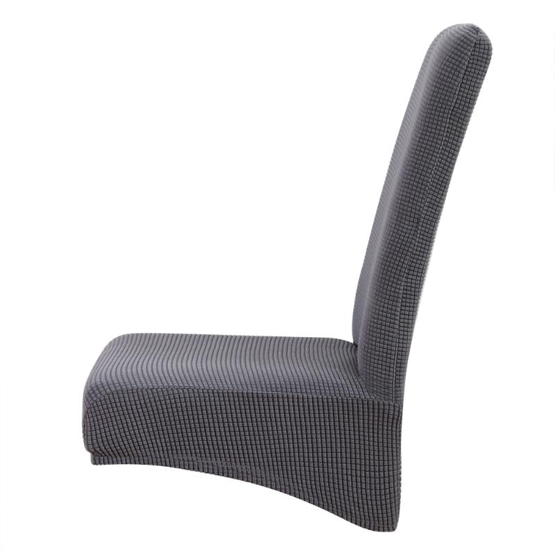 

Silver Grey Knitted Stretch Chair Cover Convenient Practical User-friendly Design Removable Party Elastic Chairs Protector