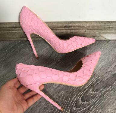 

Hot Sale-Fashion Women Pumps sexy lady Pink printed point toe thin high heels bride wedding shoes party shoes Stiletto 12cm 10cm 8cm, Heel 10cm