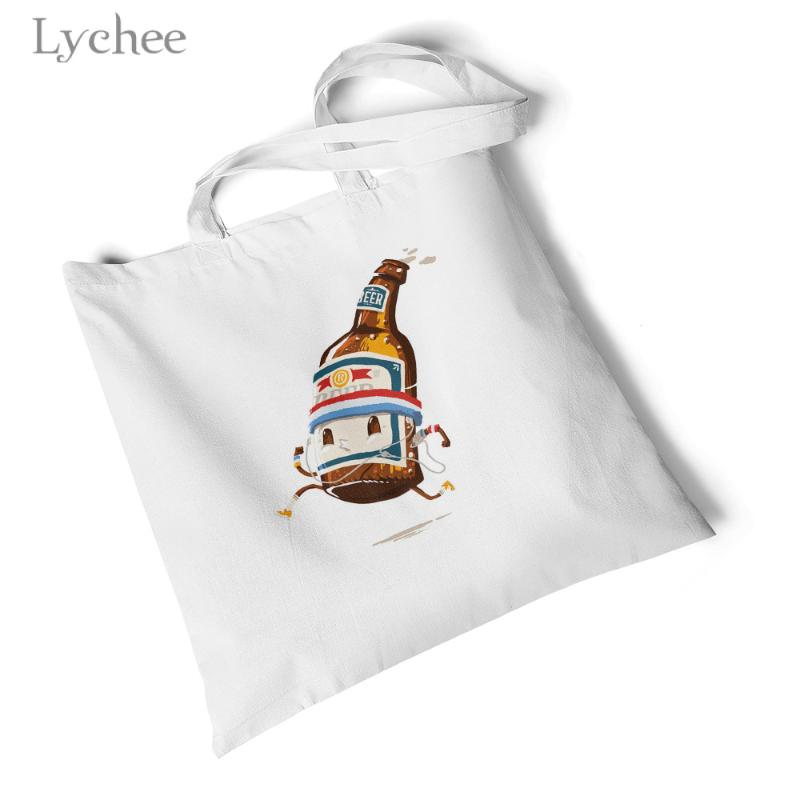 

Lychee Harajuku Women Canvas Bag Funny Burger Printed Shoulder Handbag Reusable Shopper Bag Simple Travel Eco Totes, Smoking burger