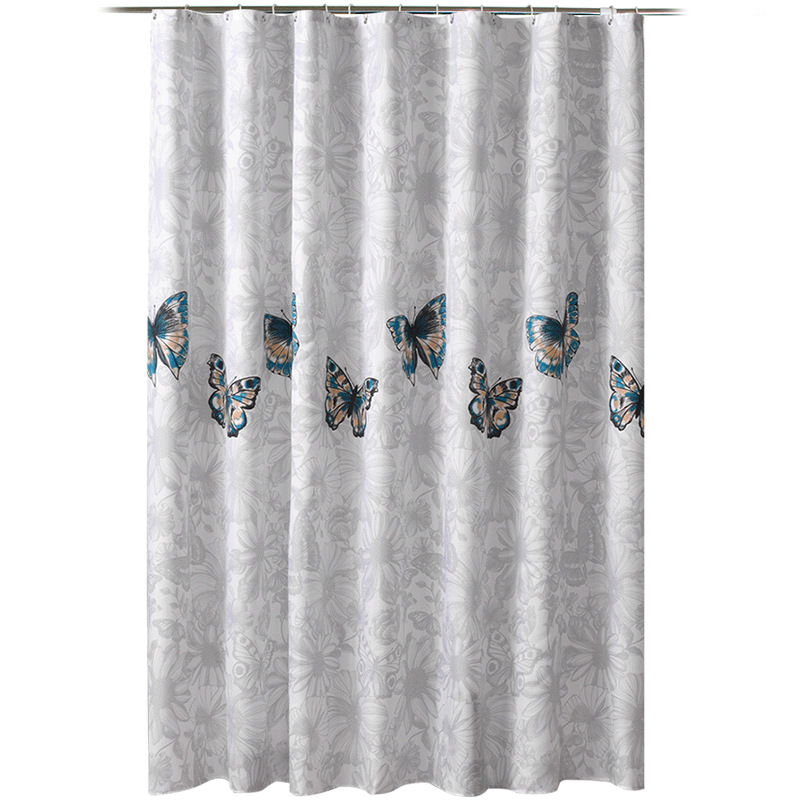 

Butterfly Large Wide Shower Curtains Bathroom Curtains with 12 Hooks Waterproof Bath Curtain Bathtub Bathing Cover