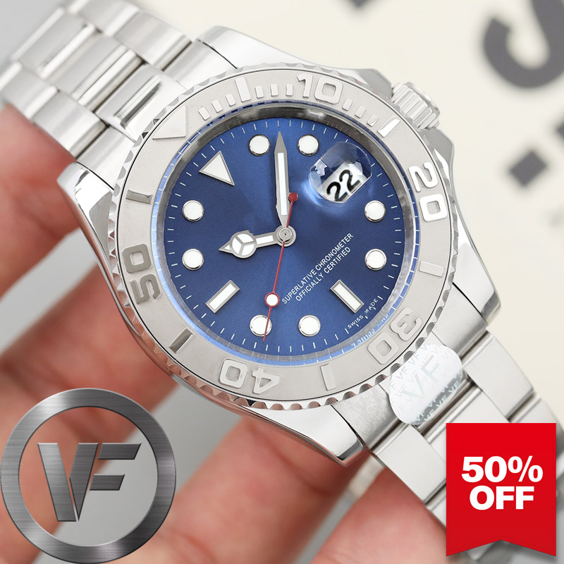 

VFactory Sapphire Glide Lock Mens Watch 2813 Automatic Movement Fashion Men Mechanical Watches Bracelet Self-wind Sports Wristwatches, Original box