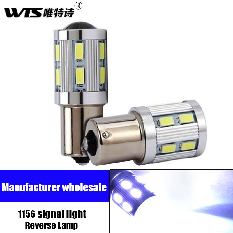

50piece/lot s25 Led car tail Signal light 1156 BA15S auto Reverse lights White P21W 5630 12smd 1Cree Chips lens Lamp bulb red, As pic