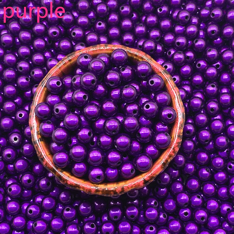 

New 6mm 8mm 3d Shining Dream Acrylic Round Spacer Beads for Jewelry Making DIY #12