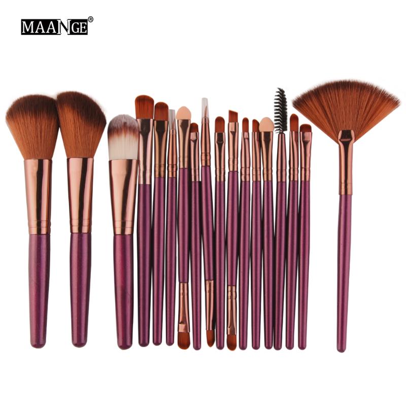 

18Pcs Makeup Brushes Tool Set Cosmetic Powder Eye Shadow Foundation Blush Blending Beauty Make Up Brush Maquiagem