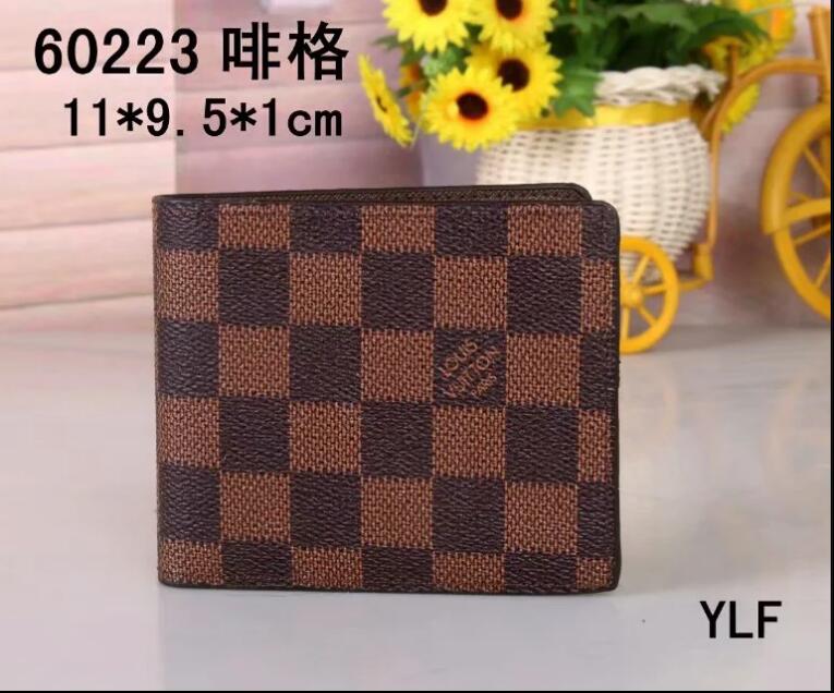 

2020 Paris plaid style mens wallet famous men purse special canvas multiple short small bifold wallet with, Red;black