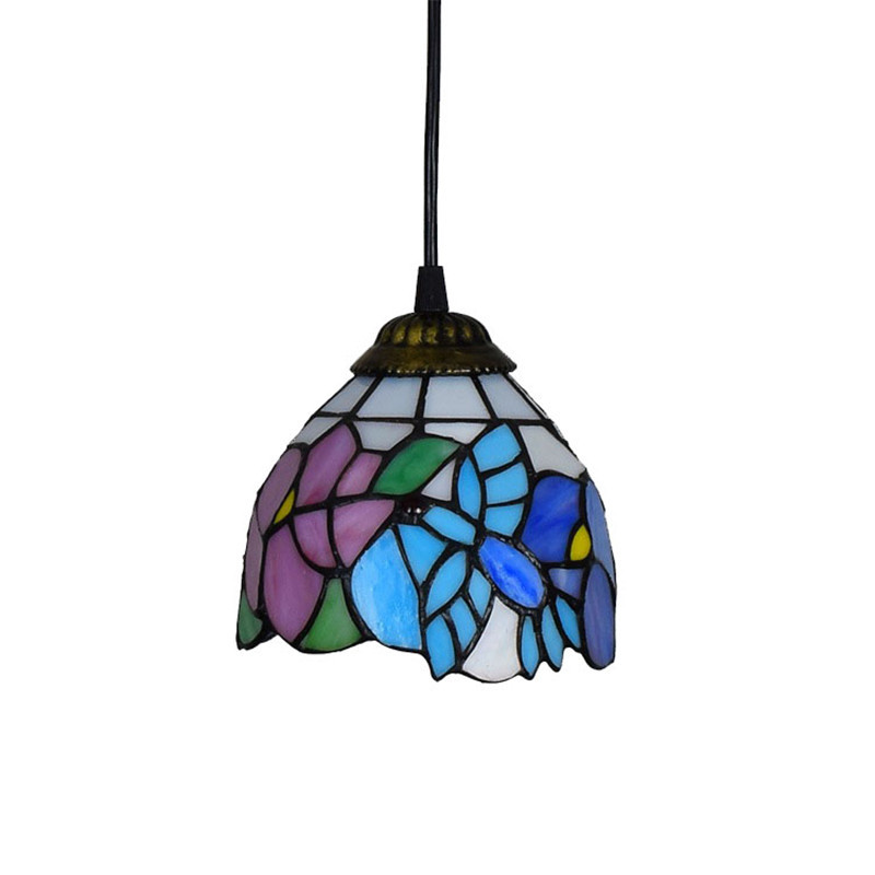 American Retro Lampes Idyllique oiseau Couleur Creative Tiffany Tiffany Tetrail Glass Décoration Bar Petit lustre TF058