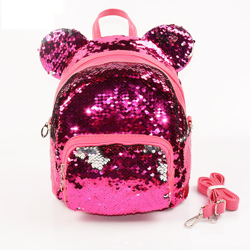 pink glitter luggage