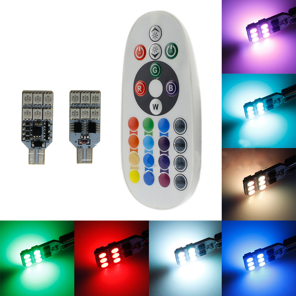 2-16 Color RGB LED Festoon Map Dome Interior Light Lamp 41mm C5W Remote Control-image-451626979