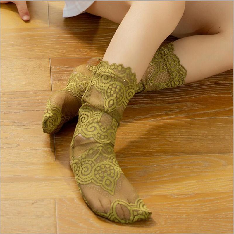 

Adorable princess girls lace socks summer elegant knee high long socs for girls booties socks children meias 0-7y