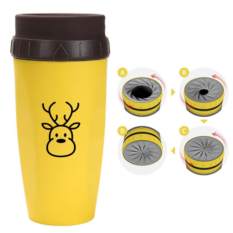 

French Coverless Twist Cup Neolid Handy France Straw Mugs Children Fashion Portable Creative Plastic Watter Bottle, Multi-color
