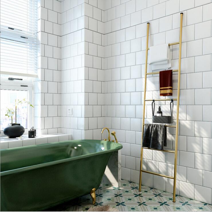 Towel rack in Bedroom Furniture Iron Art Decorative Clothes Hat Racks Includes Cloth Hanging Simple floor-type perforation-free-image-480204520
