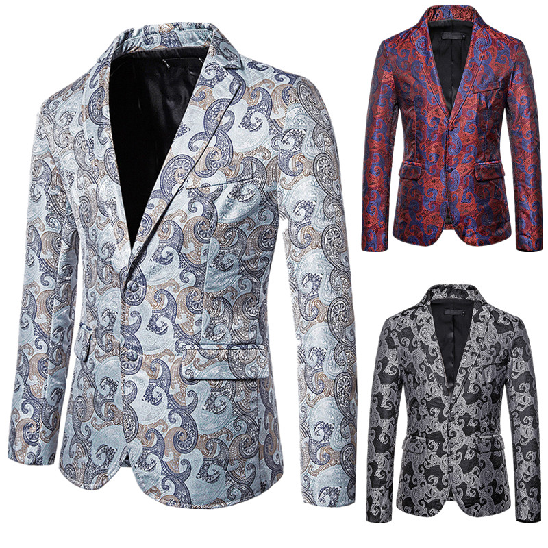 2020 Paisley Printed Men Formal Vest Suits 2019 New Design