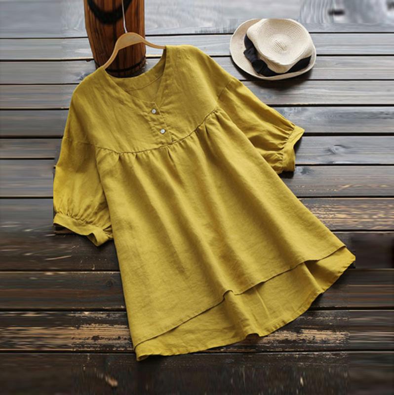 white linen tops plus size