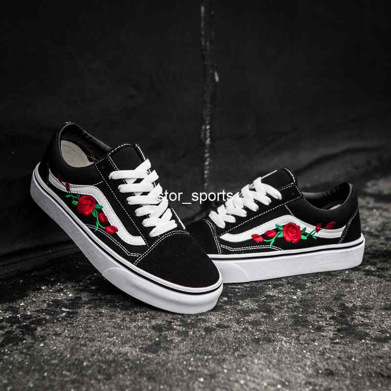 2020 Vans Old Skool X AMAC Douanes montantes Skateboard Femmes Hommes Chaussures Casual Rose broderie Vans Designer Canvas Skate Sneakers 36-44 2020 Vans Old Skool X AMAC Douanes montantes Skateboard Femmes Hommes Chaussures Casual Rose broderie Vans Designer Canvas Skate Sneakers 36-44