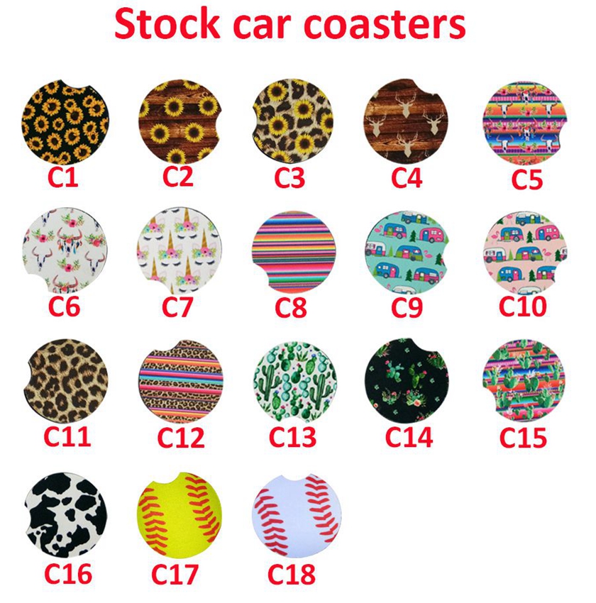 

Neoprene Car Cup Mat Contrast Mug Coaster Flower Teacup 6.5cm table Decor Accessories Car Cup Mat Home Decor KKA7940