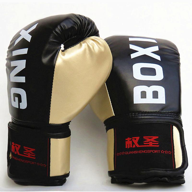 

10oz PU Leather Boxing Gloves Mitts Adult Muay Thai Taekwondo MMA Gloves Muscle Fitness Karate Sanda Kickboxing Training Gloves