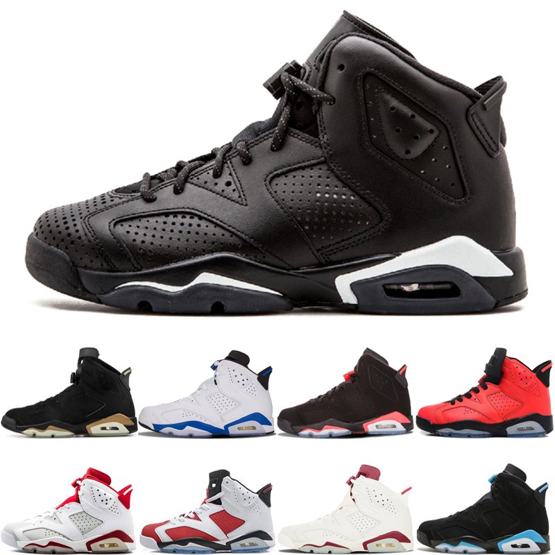 

Wholesale 6 VI Mens Basketball Shoes Black Cat Infrared UNC Angry bull Marron Alternate Man 6s Sports Shoes Sneaker trainers size 7-13