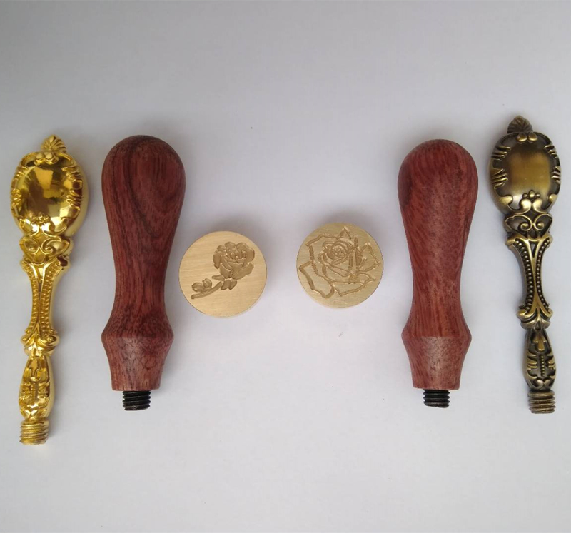 

Diy decorative wax seal stamp rose flower for gift and wedding