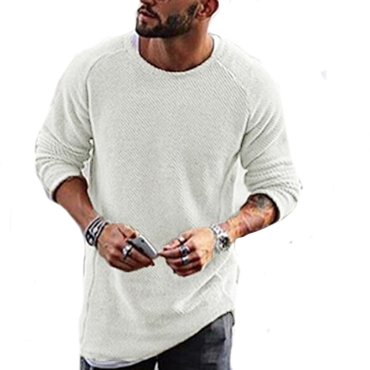Men Sweaters Solid Long Sleeve O Neck Casual Plus Size S- XL Europen American Fashion Tops