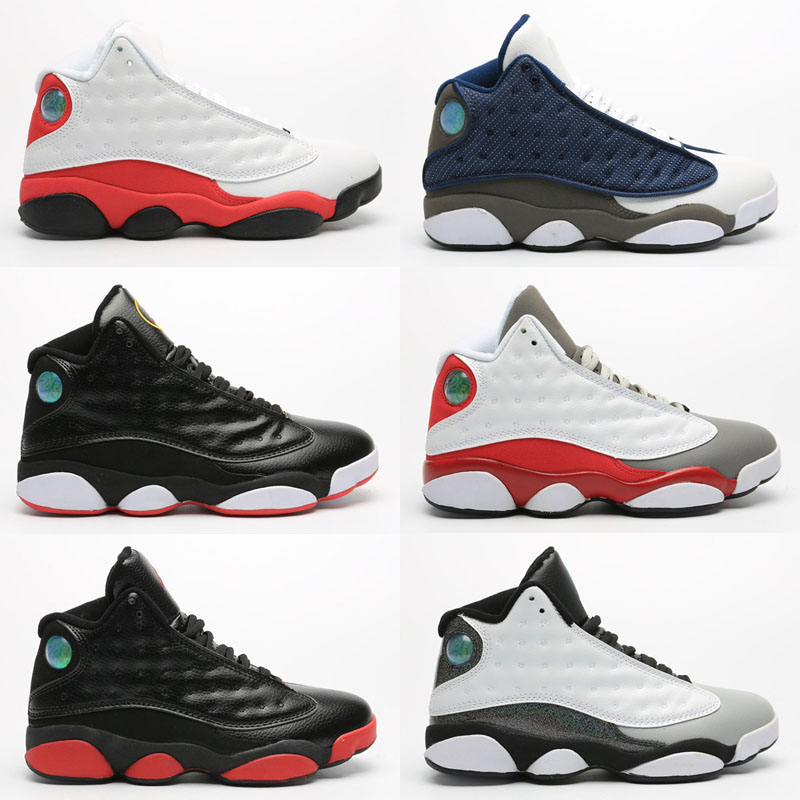 

New 13 Island Green Bred Chicago Flint Baby Kids Men Basketball Shoes 13s He Got Game Melo DMP Playoff Hyper Royal Sneakers, As photo 5